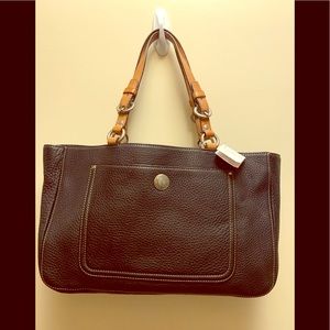 NWT Coach Pebble Leather Black Tote